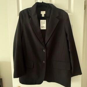 H&M Black Women's Blazer Jacket Size Large